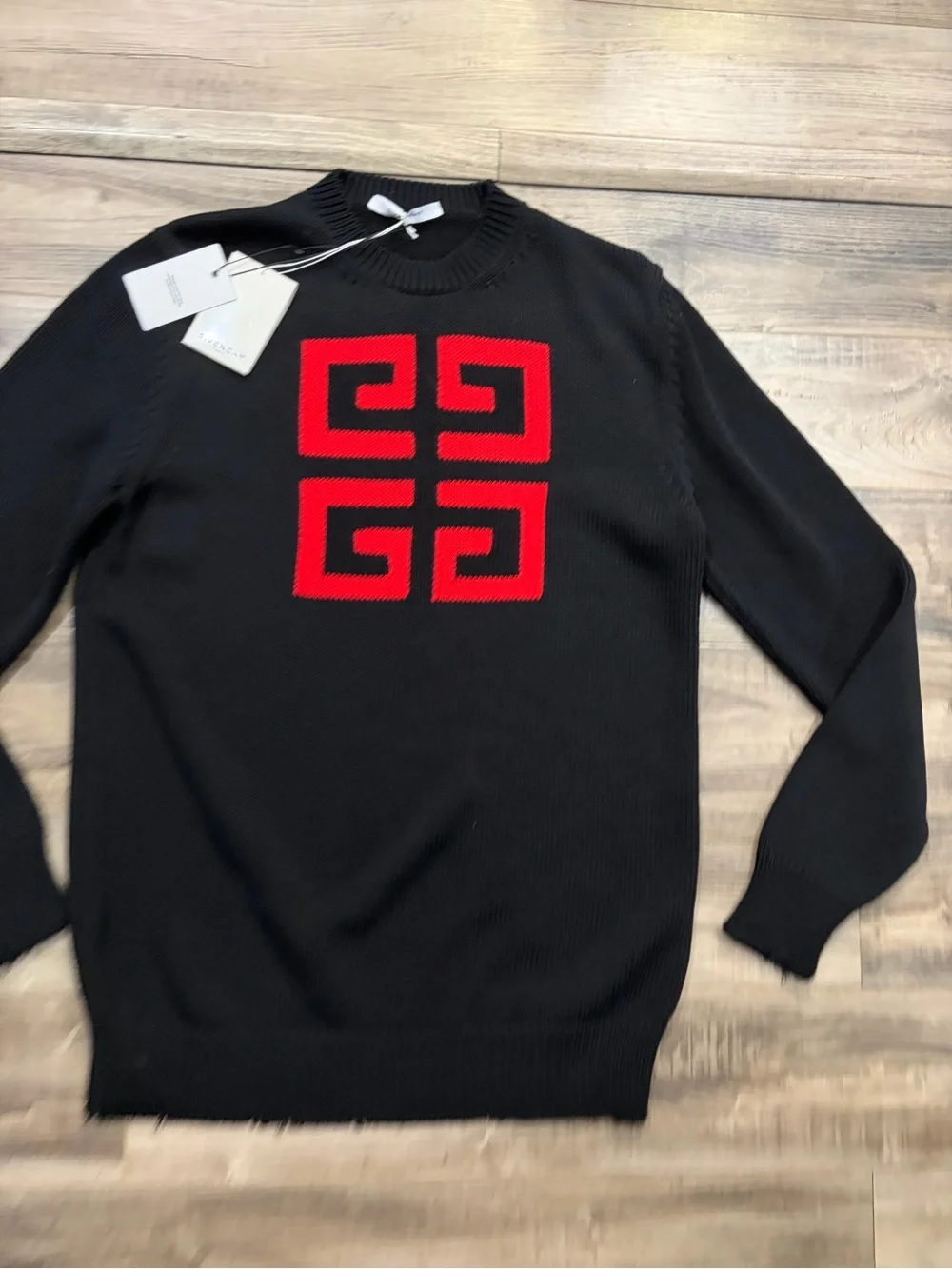 Givenchy Logo Pattern Round Neck Loose Long Sleeve Sweater New with tag